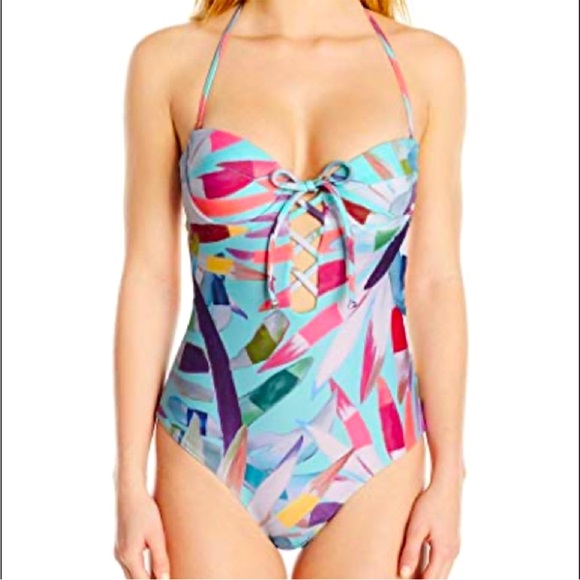 Mara Hoffman Other - Mara Hoffman Lattice Underwire One Piece Swimsuit